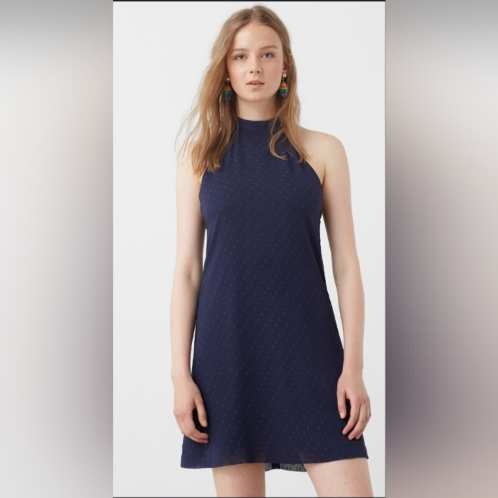 Mango Navy Blue Halter Dress Size 6